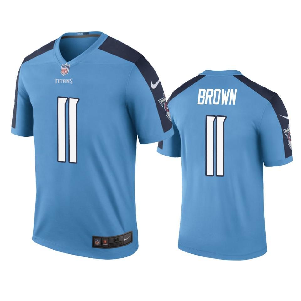 #11 Tennessee Titans A.J. Brown Light Blue 2019 NFL Draft Color Rush Legend Jersey - Blue