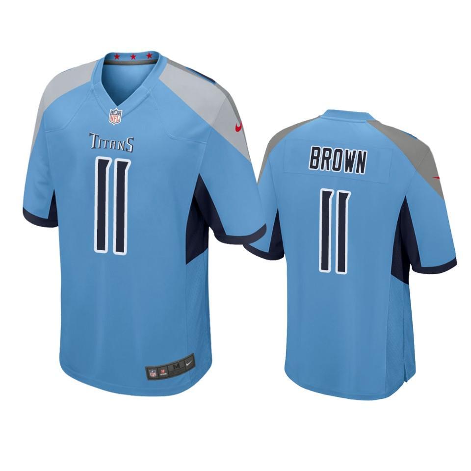 #11 Tennessee Titans A.J. Brown Light Blue 2019 NFL Draft Game Jersey