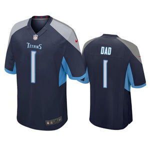 #1 Tennessee Titans Navy 2019 Father's Day #1 Dad Game Jersey