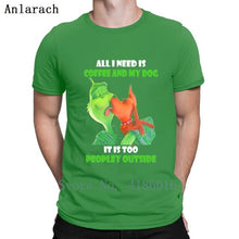 Load image into Gallery viewer, Grinches All I Need Is Coffee And My Dog T Shirt Cotton New Style Over Size 5xl Custom Cute Summer Style