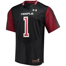 Load image into Gallery viewer, #1 Temple Owls Under Armour Replica Football Jersey - Black