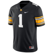 Load image into Gallery viewer, #1 Iowa Hawkeyes Nike Game Jersey - Black