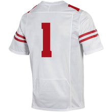 Load image into Gallery viewer, #1 Wisconsin Badgers Under Armour Premier Football Jersey - White