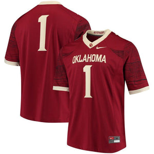 #1 Oklahoma Sooners Nike Limited Football Jersey - Crimson