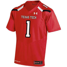 Load image into Gallery viewer, #1 Texas Tech Red Raiders Under Armour Replica Football Jersey - Red