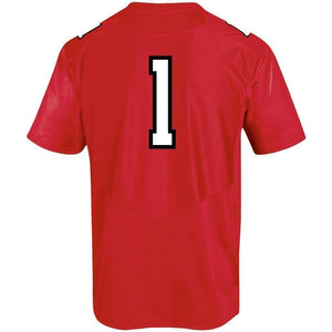 #1 Texas Tech Red Raiders Under Armour Replica Football Jersey - Red