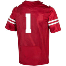 Load image into Gallery viewer, #1 Wisconsin Badgers Under Armour Premier Football Jersey - Red