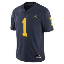 Load image into Gallery viewer, #1 Michigan Wolverines Jordan Brand Football Jersey - Navy