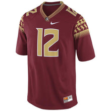 Load image into Gallery viewer, #12 Florida State Seminoles Game Football Jersey - Garnet