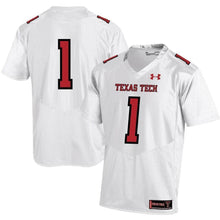 Load image into Gallery viewer, #1 Texas Tech Red Raiders Under Armour Replica Football Jersey - White