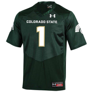 #1 Colorado State Rams Under Armour Football Jersey - Green