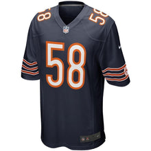 Load image into Gallery viewer, Roquan Smith Chicago Bears Nike Game Jersey - Navy
