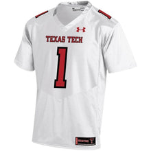 Load image into Gallery viewer, #1 Texas Tech Red Raiders Under Armour Replica Football Jersey - White