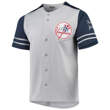 Load image into Gallery viewer, New York Yankees Stitches Button-Up Jersey - Gray/Navy