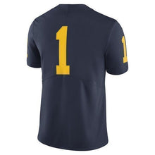 Load image into Gallery viewer, #1 Michigan Wolverines Jordan Brand Football Jersey - Navy