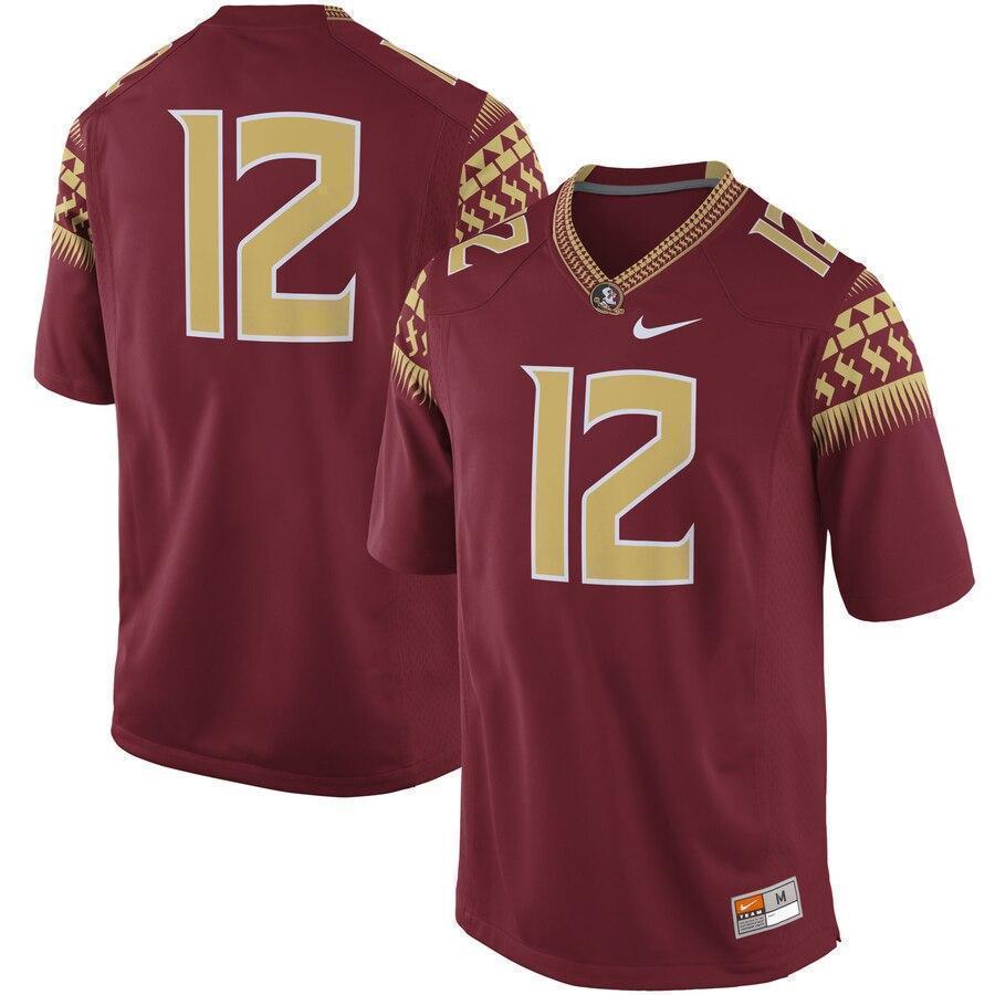 #12 Florida State Seminoles Nike Game Football Jersey - Garnet