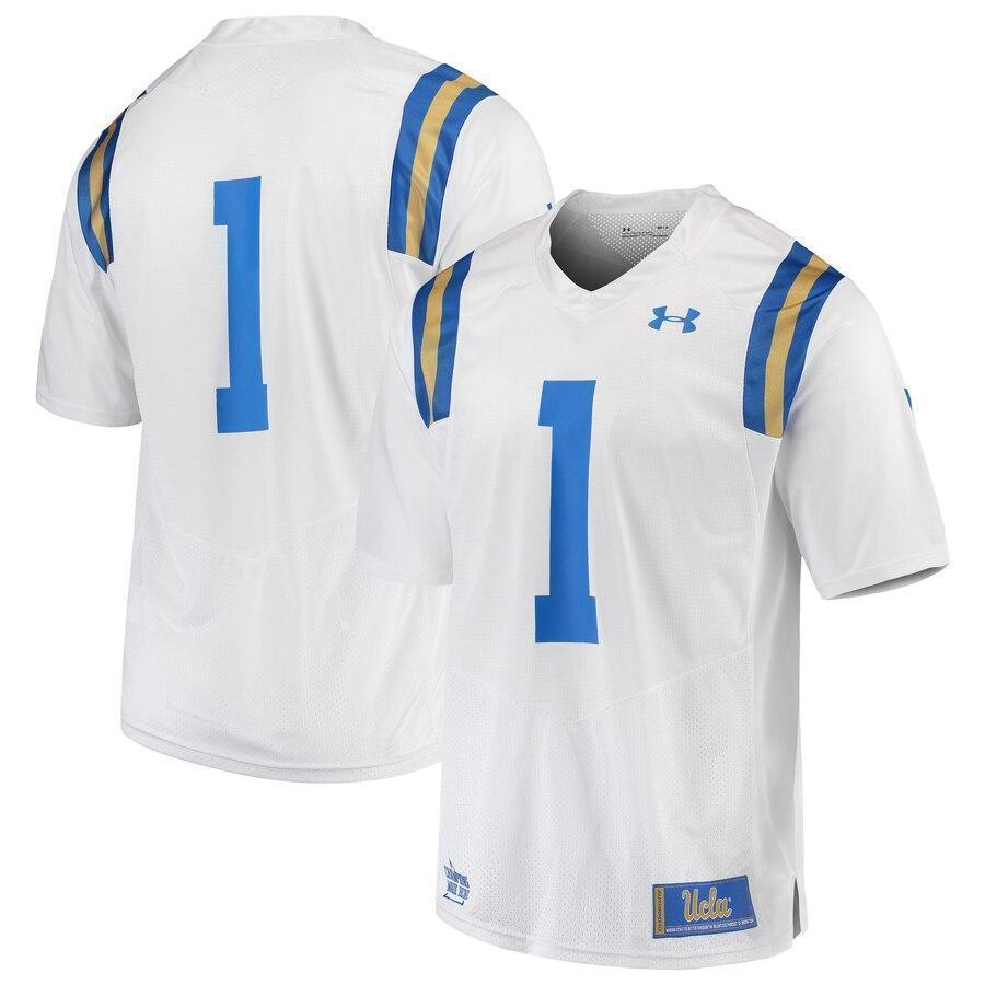 #1 UCLA Bruins Under Armour Premier Football Jersey - White