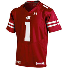 Load image into Gallery viewer, #1 Wisconsin Badgers Under Armour Team Replica Football Jersey - Red