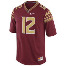 Load image into Gallery viewer, #12 Florida State Seminoles Nike Game Football Jersey - Garnet