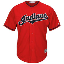 Load image into Gallery viewer, Jose Ramirez Cleveland Indians Majestic Alternate 2019 Cool Base Player Jersey – Scarlet
