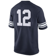 Load image into Gallery viewer, #12 BYU Cougars Game Football Jersey - Navy