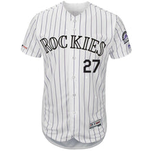 Load image into Gallery viewer, Trevor Story Colorado Rockies Majestic Road Collection Flex Base Player Jersey – Gray/White