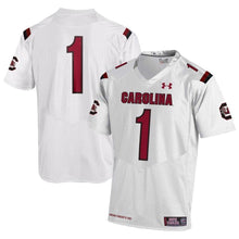 Load image into Gallery viewer, #1 South Carolina Gamecocks Under Armour Replica Football Jersey - White