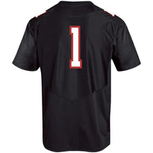 Load image into Gallery viewer, #1 Texas Tech Red Raiders Under Armour Premier Football Jersey - Black