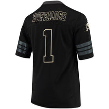 Load image into Gallery viewer, #1 Colorado Buffaloes Colosseum Blackout Football Jersey - Black