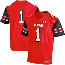 Load image into Gallery viewer, #1 Utah Utes Under Armour Team Replica Football Jersey - Red