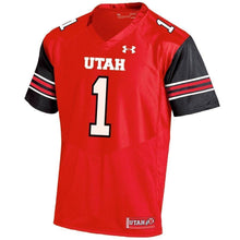 Load image into Gallery viewer, #1 Utah Utes Under Armour Team Replica Football Jersey - Red