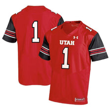 Load image into Gallery viewer, #1 Utah Utes Under Armour Premier Football Jersey - Red