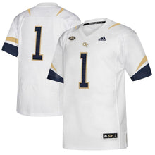 Load image into Gallery viewer, #1 Georgia Tech Yellow Jackets Premier Jersey - White/Navy