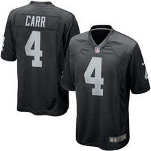 Load image into Gallery viewer, Derek Carr Oakland Raiders Nike Game Jersey - Black