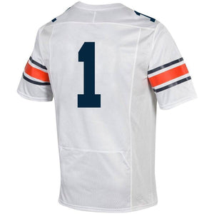 #1 Auburn Tigers Under Armour Premier Football Jersey - White