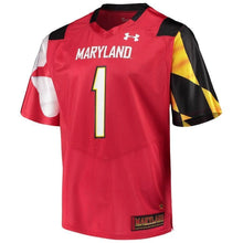 Load image into Gallery viewer, #1 Maryland Terrapins Under Armour Team Replica Football Jersey - Red