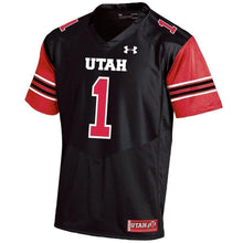 Load image into Gallery viewer, #1 Utah Utes Under Armour Team Replica Football Jersey - Black