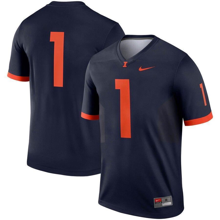 #1 Illinois Fighting Illini Nike Legend Jersey - Navy