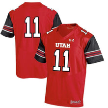 Load image into Gallery viewer, #11 Utah Utes Under Armour Premier Performance Football Jersey - Red