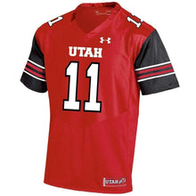 Load image into Gallery viewer, #11 Utah Utes Under Armour Premier Performance Football Jersey - Red