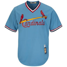 Load image into Gallery viewer, Red Schoendienst St. Louis Cardinals Majestic Cooperstown  Jersey – Light Blue