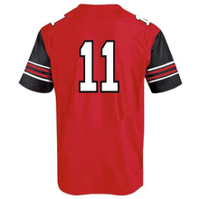 Load image into Gallery viewer, #11 Utah Utes Under Armour Premier Performance Football Jersey - Red