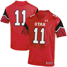 Load image into Gallery viewer, #11 Utah Utes Under Armour Premier Jersey - Red