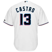 Load image into Gallery viewer, Starlin Castro Miami Marlins Majestic Home 2019 Cool Base Player Jersey - White