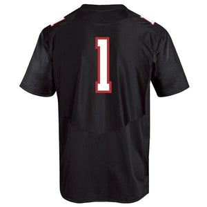 #1 Texas Tech Red Raiders Under Armour Replica Football Jersey - Black