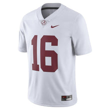 Load image into Gallery viewer, #16 Alabama Crimson Tide Nike Limited Football Jersey - White