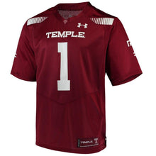 Load image into Gallery viewer, #1 Temple Owls Under Armour Team Replica Football Jersey - Garnet