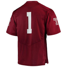 Load image into Gallery viewer, #1 Temple Owls Under Armour Team Replica Football Jersey - Garnet